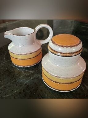 Midwinter Sun Creamer and Lidded Sugar - RARE